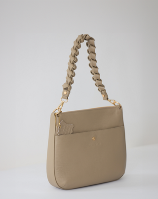 Taupe Napa Leather Handbag